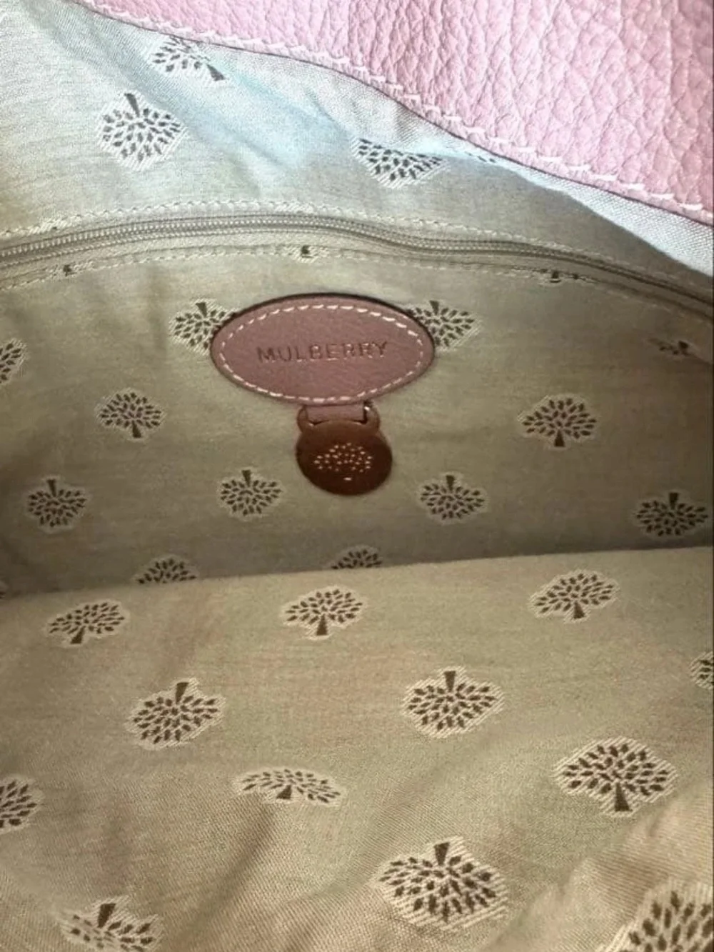 Mulberry Fold-Over Clutch in Dusty Rose with Gold Hardware